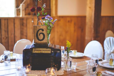 Antique radio supplied by the groom.